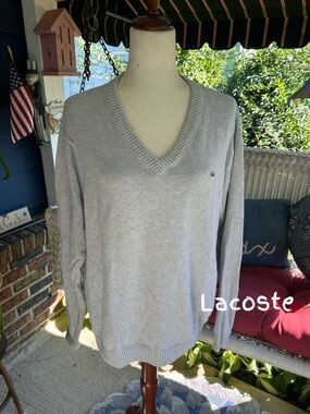 Light Gray V-Neck Sweater